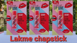 Lakme lip love Chapstick Cherry review & lip swatches| RARA | affordable lipbalm for teenagers |