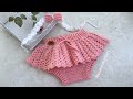 Tığ işi Bebek Etek Şort /6 -12 Ay /Tığ işi Tulum/Baby Romper