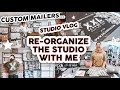 STUDIO VLOG #4 | Re-Organization, Custom Mailers, New Merch, XXL Scrunchies | Shop Room Update ✨