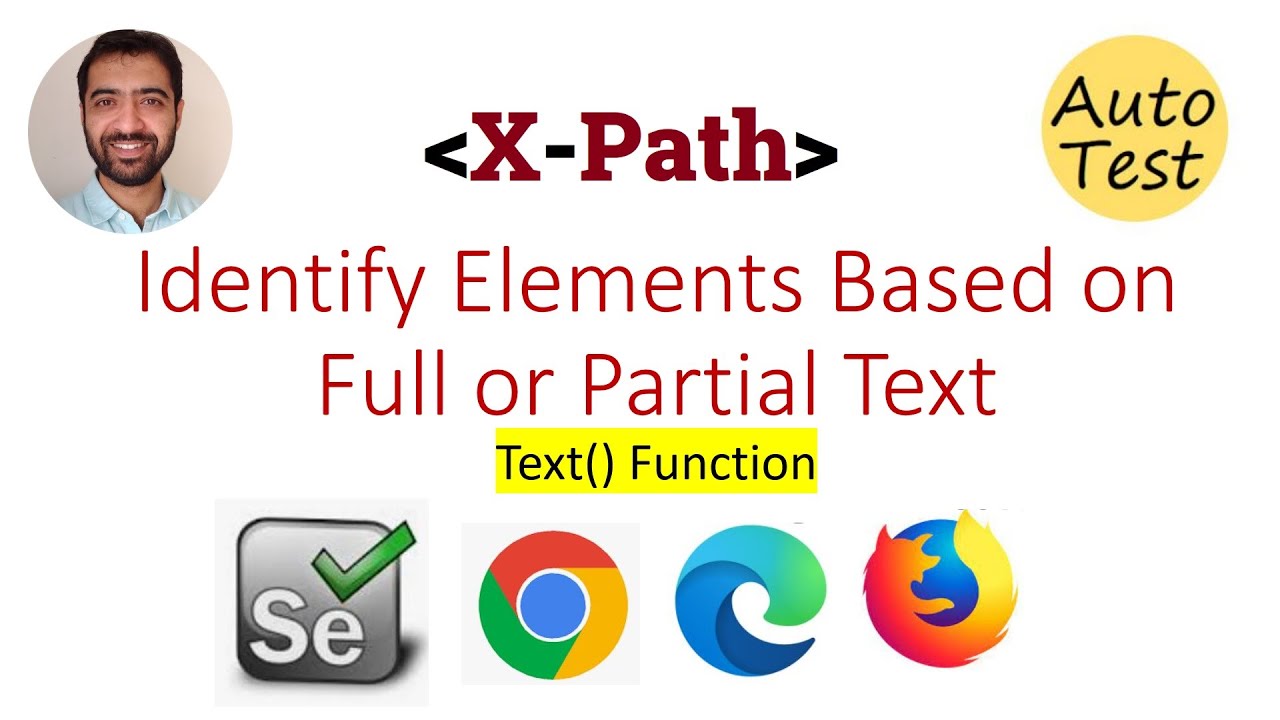 Identify Elements Based on Full or Partial Text - YouTube
