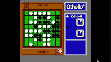 Othello (NES, US, 1988) CPU Levels 4 and 5 Playthrough
