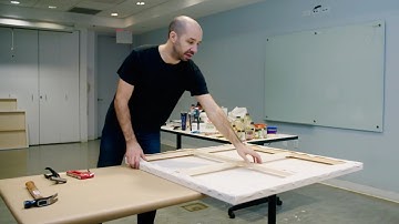 How to stretch a large canvas – with Corey D