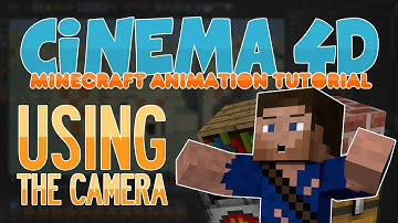 C4D Minecraft Animation Tutorial - Using the Camera (Moving, Keying, Depth of Field & Lens Flares)