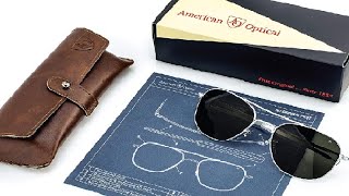 AO Original Pilot Sunglasses   SkyMaster Mirrored Glass Lenses Review, Great quality and beautiful g