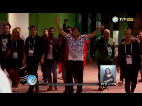 Maradona Singing Brasil Decime Que Se Siete