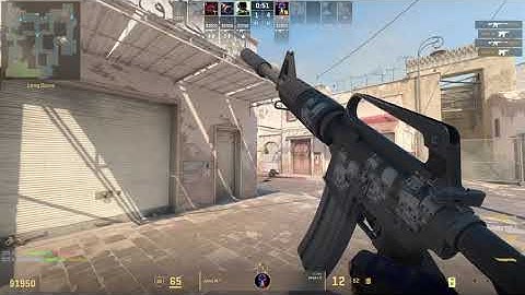 cs2 1v4 dust2 tec9 m4 clutch