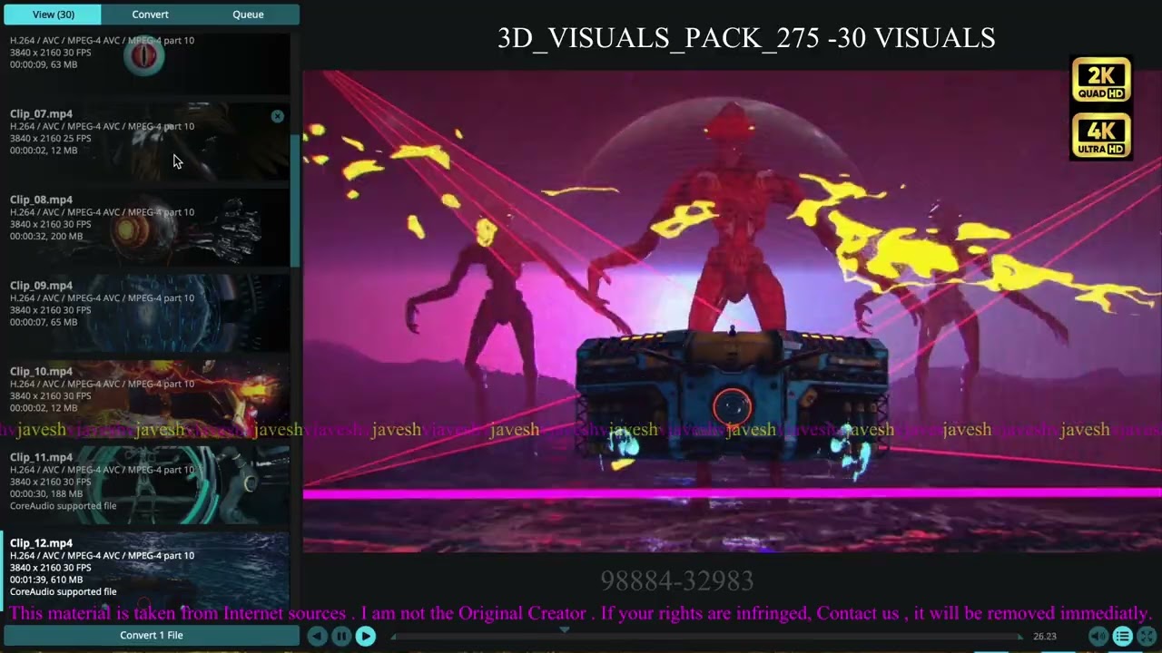 3D Visuals PACK 275 - 30 Visuals