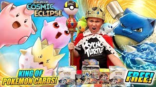 KING OF POKEMON CARDS! KING ETHAN WON SO MANY NEW COSMIC ECLIPSE PRERELEASE BOOSTER PACKS & BOXES!