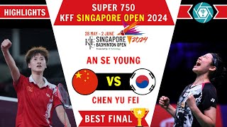 [Best Final] AN Se Young vs CHEN Yu Fei Singapore Badminton Open 2024 Highlights