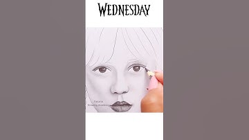 Wednesday Addams | Pencil Drawing  #creativeart  #satisfying