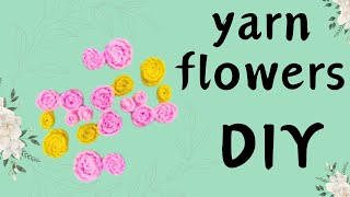 How to make a flower from yarn. DIY spring decorations.