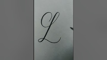 Letter L in calligraphy #calligraphy ₹#shorts #cursivewriting