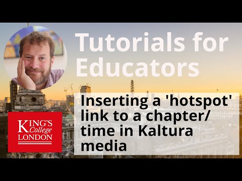 Inserting a 'hotspot' link to a chapter in Kaltura