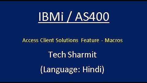 IBMi (AS400) - Macros in as400| rpgle programming tutorial |  as400 tutorial for beginners in Hindi