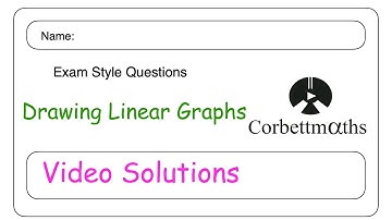 Drawing Linear Graphs Answers - Corbettmaths