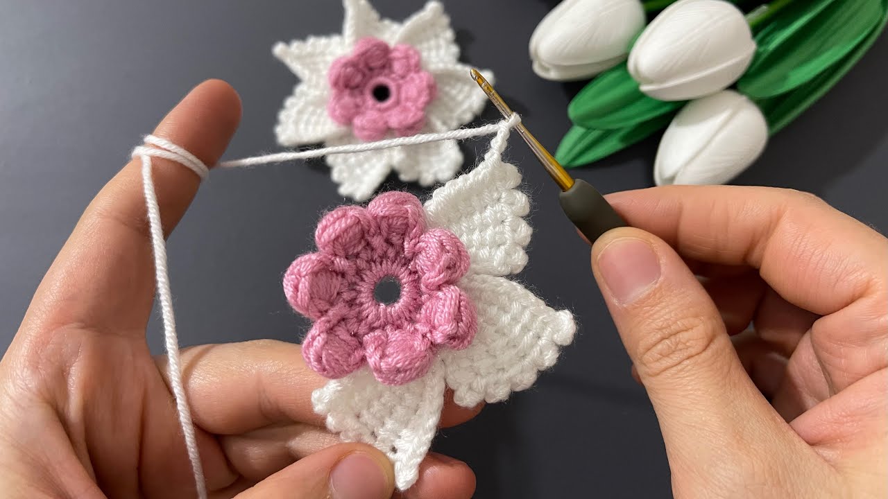 So Beautiful Crochet Flower 💖 | Step by Step 🌸 Easy flower