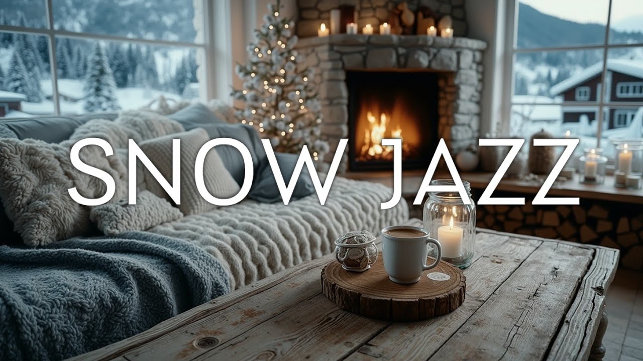 Мягкий Снежный Джаз | Зимняя Музыка для Уютного Вечера | Атмосфера Старинного Камина