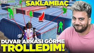 DUVAR ARKASI GÖRME ile TROLLEDİM! ÇILDIRDILAR! PUBG Mobile Saklambaç