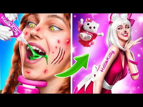 Экстремальное перевоплощение с гаджетами из TikTok! Как стать Hello Kitty!