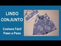 #62 Como hacer conjunto de niña  Short y blusa