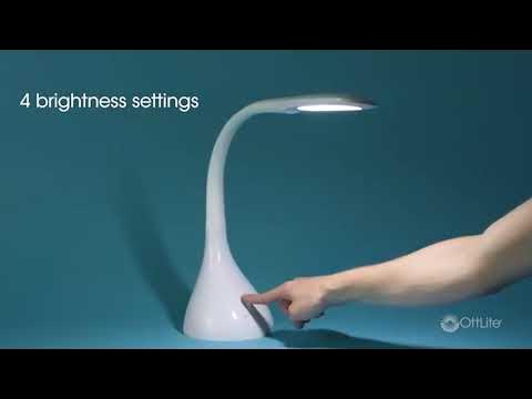 OttLite  Creative Curves LED Desk Lamp with USB Charging Port