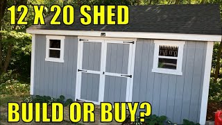 12 x 20 Shed  Build VERSUS Buying and the Cost BREAKDOWN.
