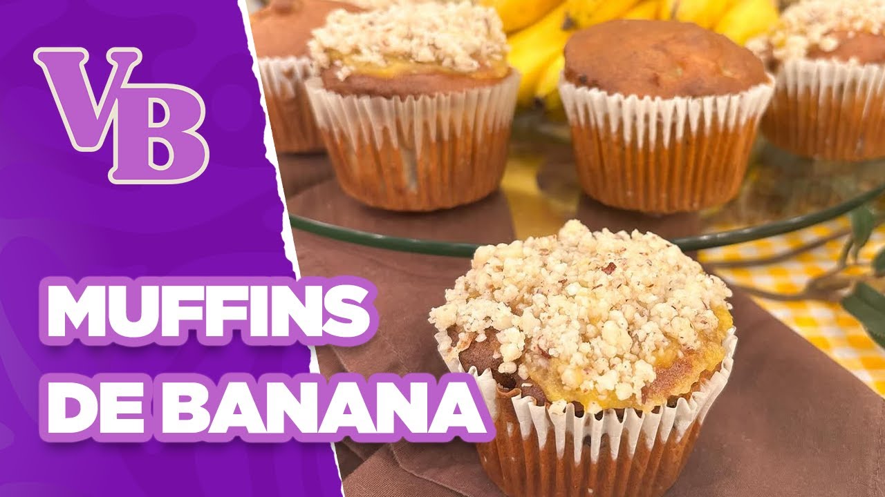 MUFFINS de BANANA com passas e castanhas do Pará - Você Bonita (27/02/2025)