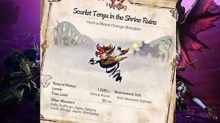 Scarlet Tengu in the Shrine Ruins | Monster Hunter Rise: Sunbreak Hub Quest 148