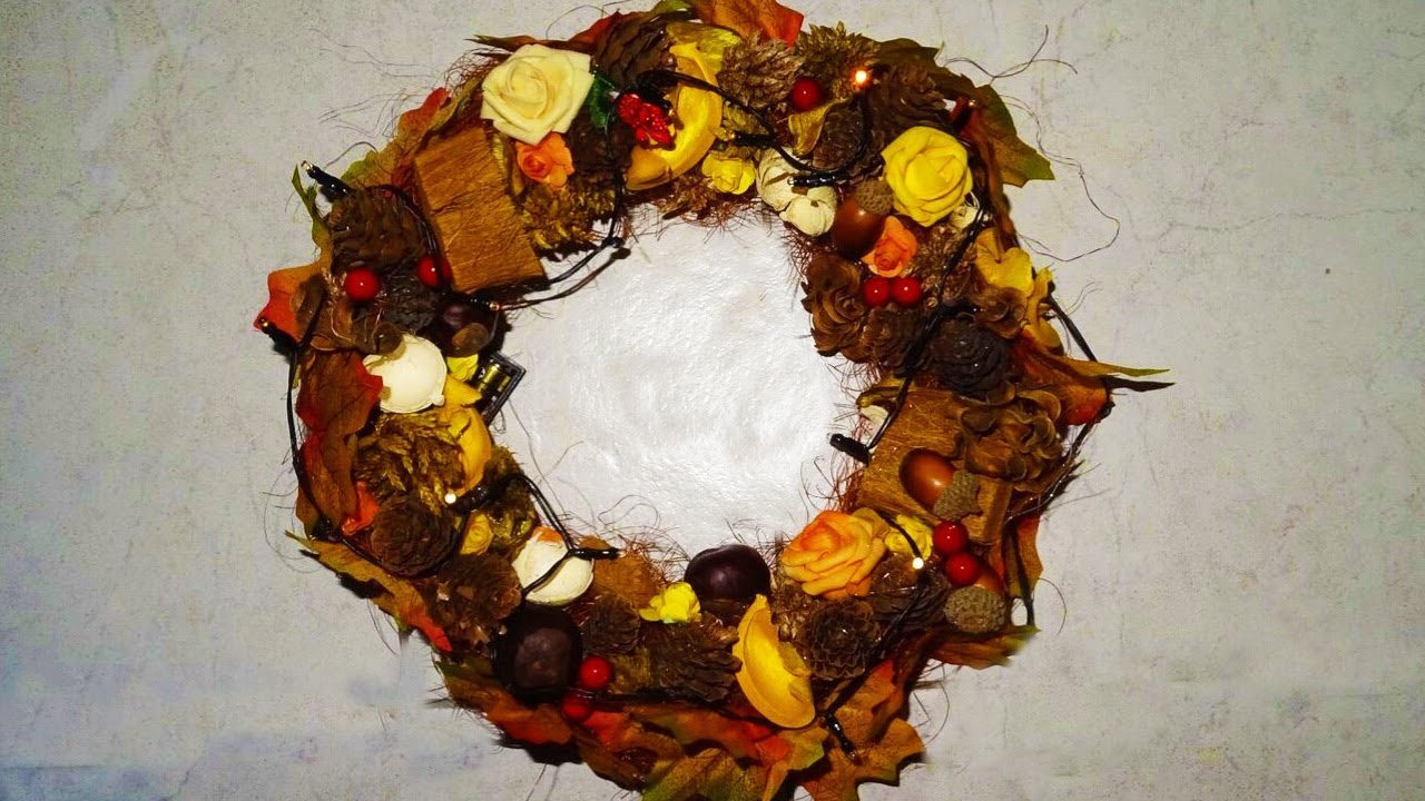 Fall Wreath Tutorial. Easy Autumn Craft Idea. - YouTube