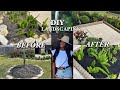 FRONT YARD MAKEOVER ON A BUDGET | FULL DIY FOR BEGINNERS | VLOG | HOW TO | TUTORIAL