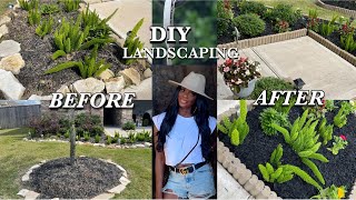 FRONT YARD MAKEOVER ON A BUDGET | FULL DIY FOR BEGINNERS | VLOG | HOW TO | TUTORIAL
