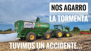 COSECHANDO MAÍZ hasta que nos CORRIÓ la TORMENTA, la MASSEY tuvo un ACCIDENTE 🤦