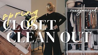 CLOSET DECLUTTER & REORGANIZE + Step by Step Process | SPRING CLEAN PT. 4