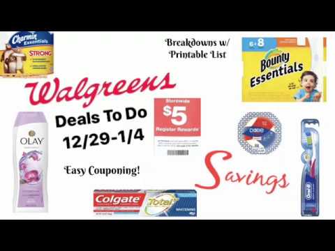 Walgreens Deals To Do 12|29-1|4 Good deals & a spend $25 get $5RR scenario Walgreens Deals To Do 12|29-1|4 Good deals & a spend $25 get $5RR scenario