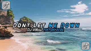 Dj Dont Let Me Down By Dj Tebang Plat Ag Sound   Viral Tiktok 2024