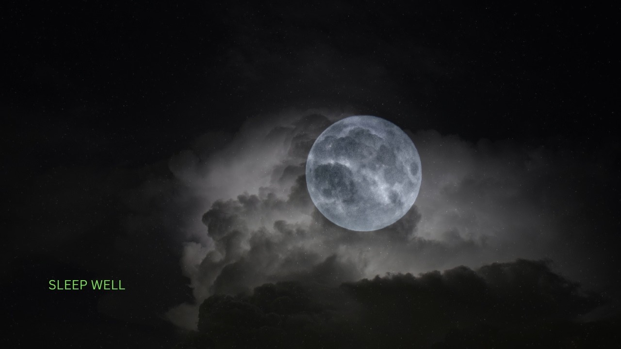 90 Minutes Deep Sleep Music 🌙 Moon & Night Sky Relaxation