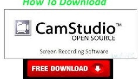 GET CAMSTUDIO PC SCREEN RECORDER FOR FREE CamStudio - Screen Recorder