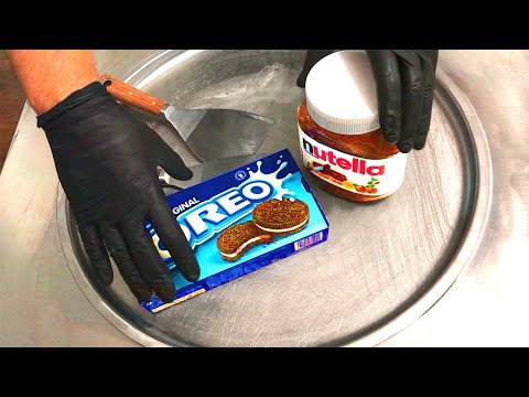 nutella-&-oreo-ice-cream-rolls---how-to-make-delicious-nutella-and-oreo-cookies-ice-cream-|-asmr