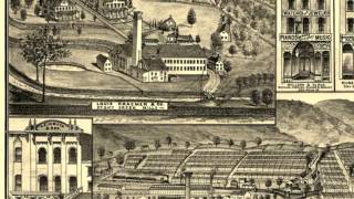 Reading Pennsylvania 1881 Panoramic Bird's Eye View Map 7403