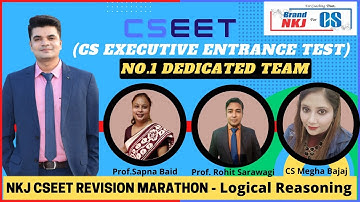 LOGICAL REASONING | CSEET | REVISION MARATHON  |  by  ROHIT SIR  | CS NKJ CS CLASSES | 9013878840