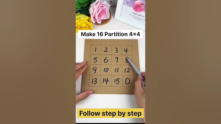 Step-by-Step Tutorial: DIY Sliding Puzzle with Cardboard #handmade #slidepuzzle #shorts