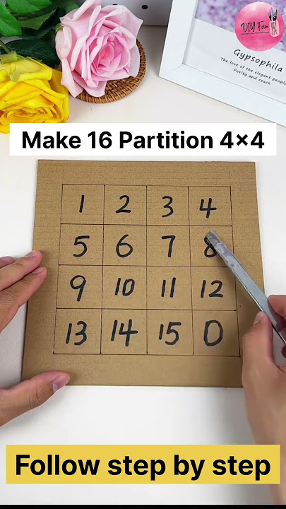 Step-by-Step Tutorial: DIY Sliding Puzzle with Cardboard #handmade #slidepuzzle #shorts