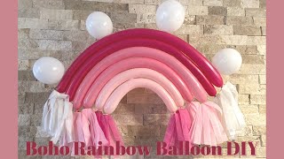 How to Make a Pink Boho Rainbow Balloon Kit