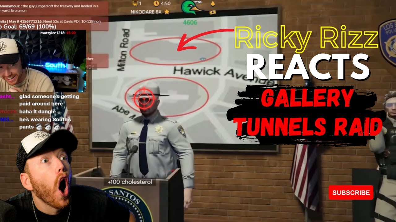 Ricky Rizz Reacts to Gallery Tunnels Raid! (Multi POVs) 🫡 #gtarp - YouTube