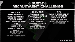 Burst Official Recruitment Challenge No Clan Tag