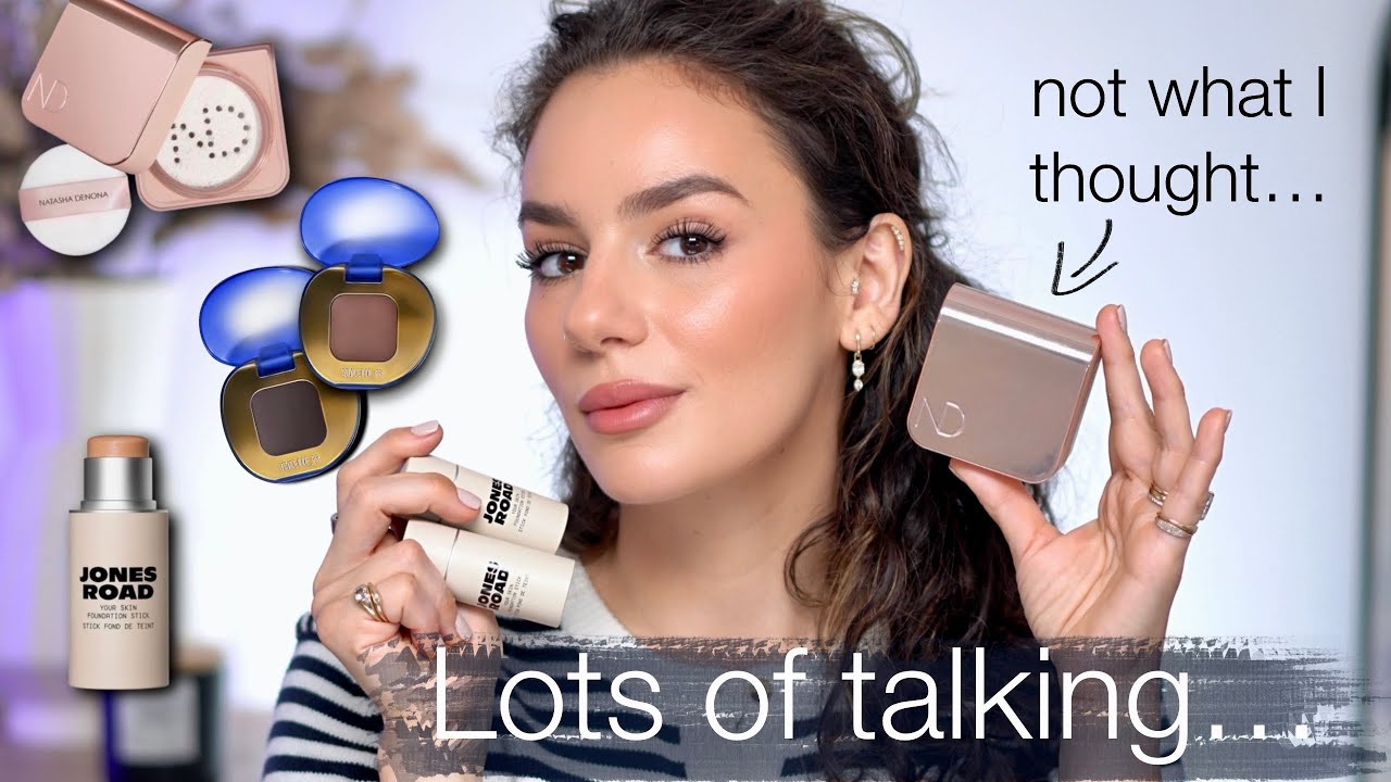 GRWM: New Jones Road Foundation Stick?! Natasha Denona Powder & lots of ...