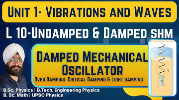 L -10 Damped Mechanical Oscillator | Over Damping , Critical Damping and Light Damping | B.Sc. 1