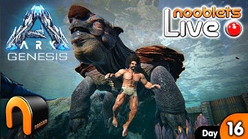 ARK Genesis TAMING A MEGACHELON Giant Turtle Day 16 LIVE