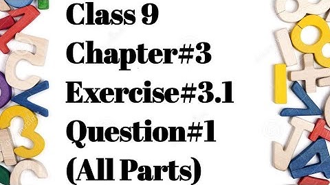 Class 9 Math, Chapter 3, Exercise 3.1 , Question 1(all parts) / @MathpointwithRameen