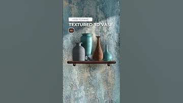 How to make Textured 3D Vase in Adobe Illustrator - Quick Design Tutorial ✨Share & save for later!❤️